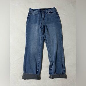 Judy Blue Women's 5/27 (27x26.5) Boyfriend Fit Stretch Blue Denim Jeans